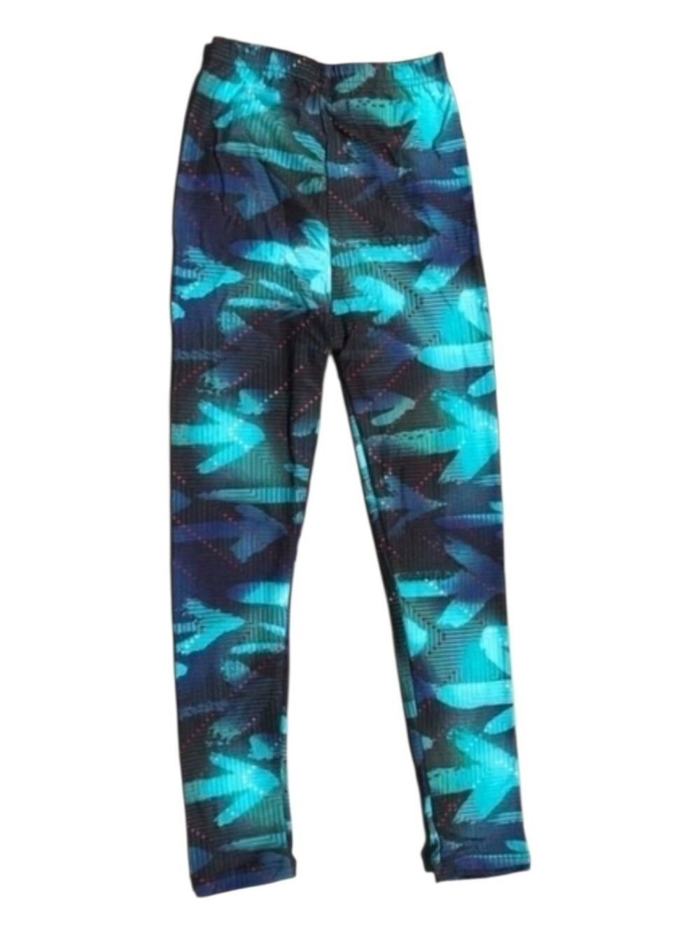 LEGGINGS DEPOT KIDS Multi Print Teal Full Length Leggings Size Small NWT